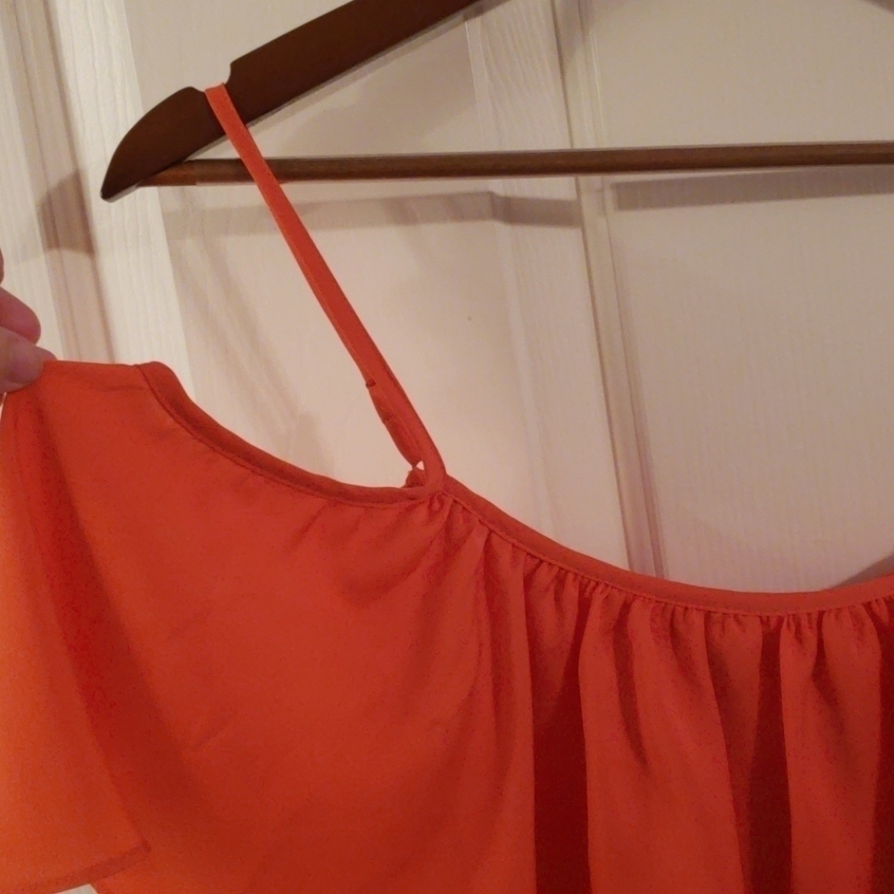 Boston Proper Cold Shoulder Ruffle Top - Picture 5 of 10